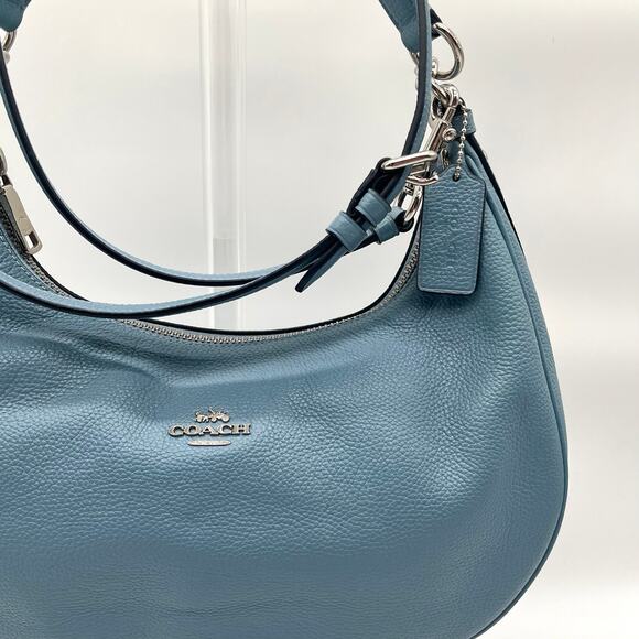 BUNDLE FOR MLS COACH Leather Harley East/West Blue Shoulder Hobo Bag - Picture 4 of 13